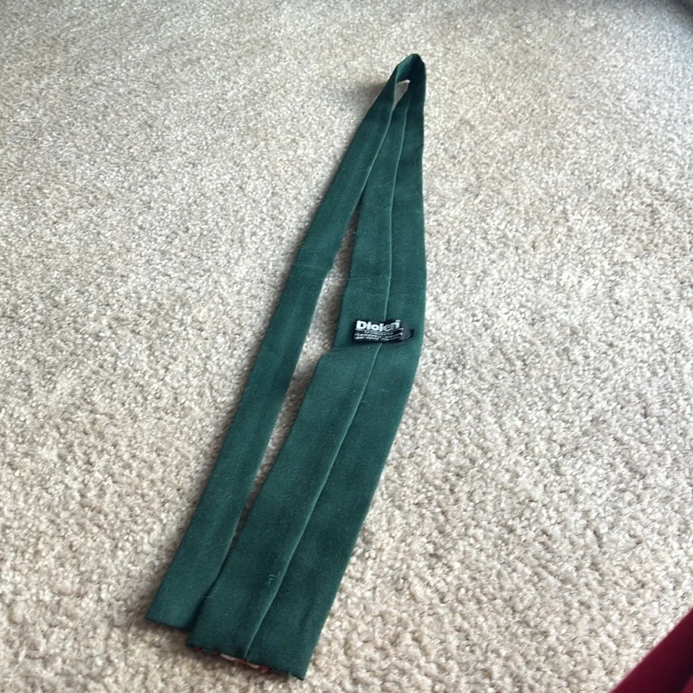 Green and Red Floral Embroidered Men’s Tie